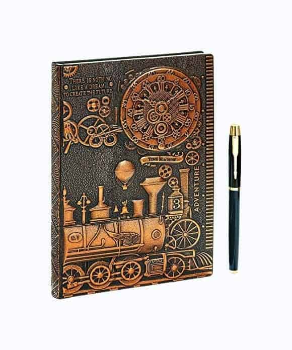 Leather Notebook with Pen Set