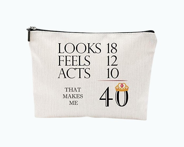 40th Birthday Makeup Bag