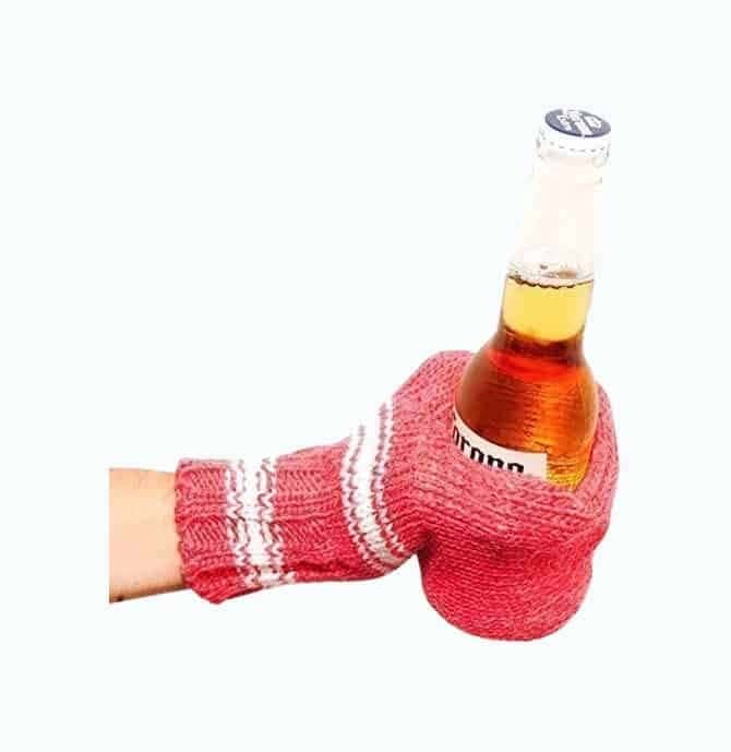 Knit Mitt Beverage Insulating Beer Glove