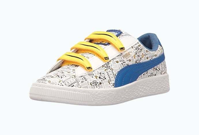 PUMA Unisex-Child Minions Basket Hook and Loop Sneaker