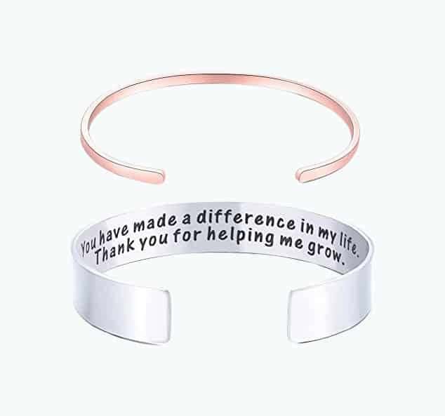 Thank You For Helping Me Grow Bracelet