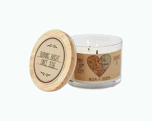 Anniversary Map Candle