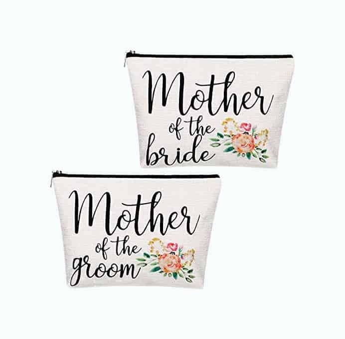 2 Piece Mother of Bride Wedding Cosmetic Bags