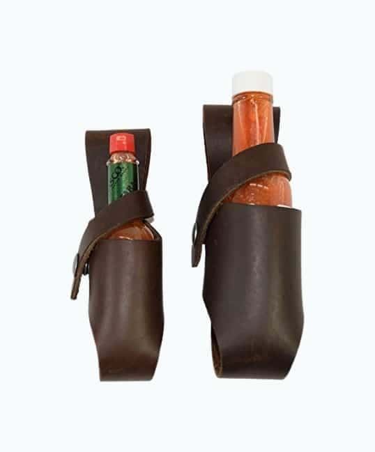 Thick Durable Leather Hot Sauce Holster 2-pack