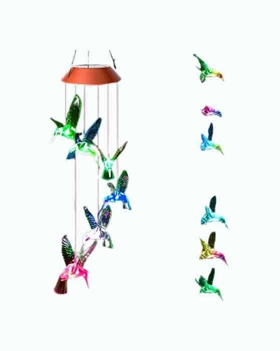 Hummingbird Solar Wind Chimes