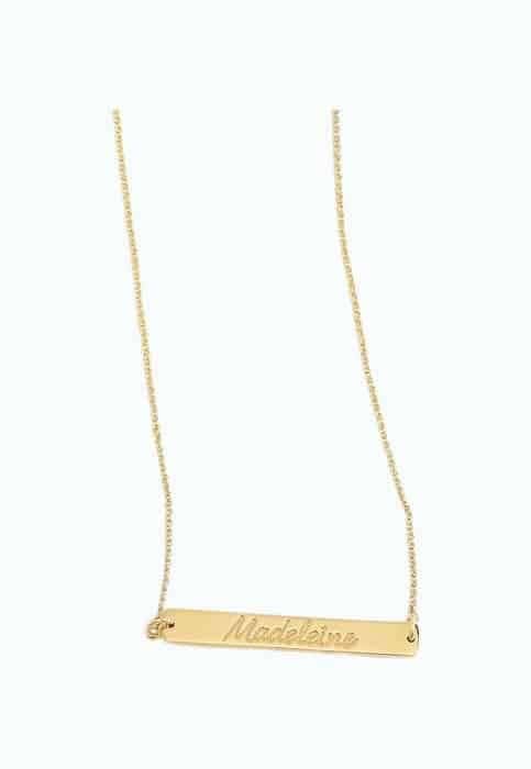 Custom Horizontal Bar Necklace