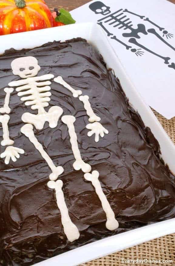 26 | CHOCOLATE SKELETON SHEET CAKE