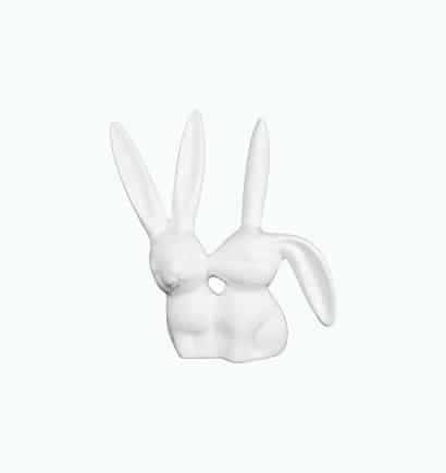 White Bunny Ring Holder