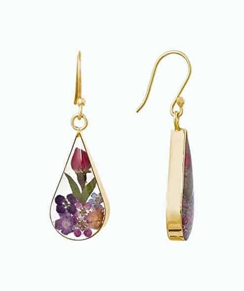 Pressed Flower Earrings