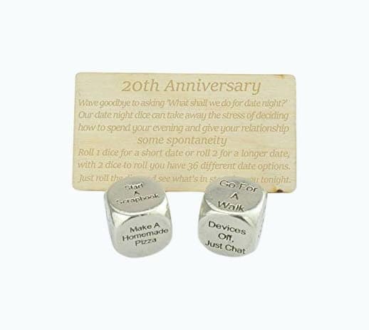 20th Anniversary Date Night Dice