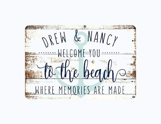 Personalized Welcome to The Beach Wall Art