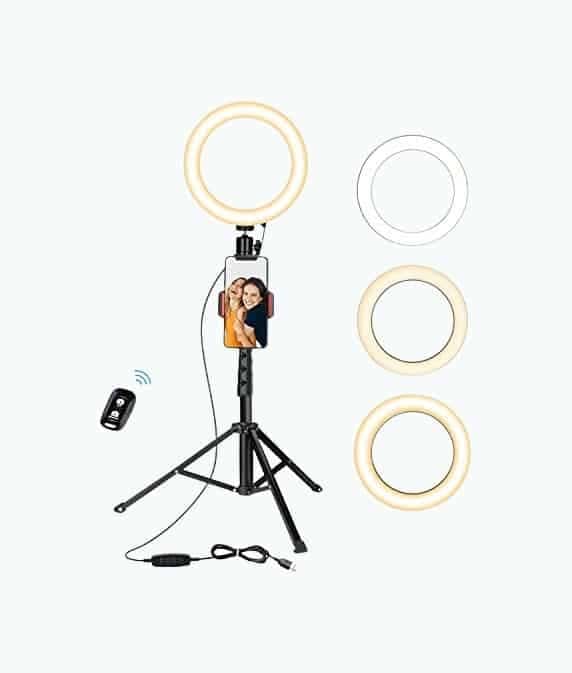 Selfie Ring Light with Tripod Stand & Cell Phone Holder