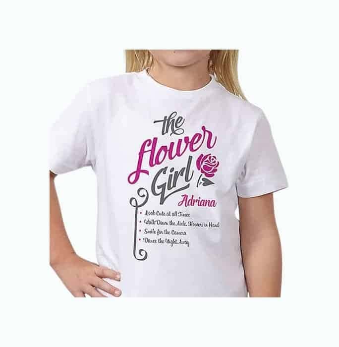 Personalized Flower Girl T-Shirt