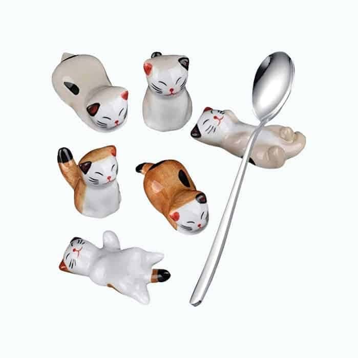 Lucky Cat Spoon/Chopsticks Rest