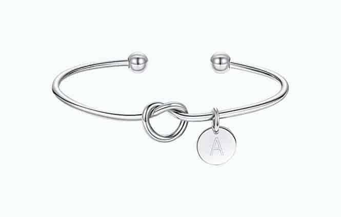 Love Knot Bridesmaid Bracelet with Initial