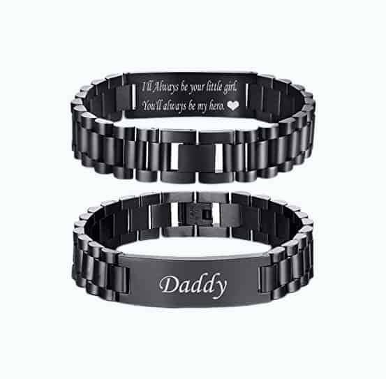 Engraved Dad Bracelet