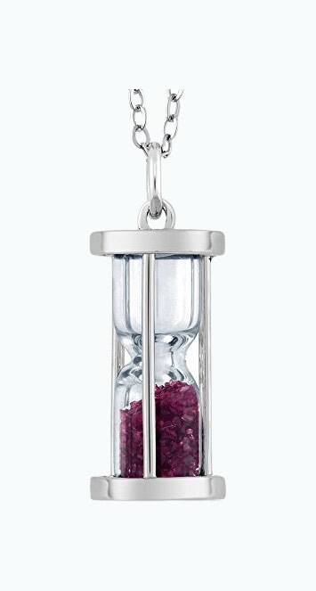 Ruby Hourglass Pendant