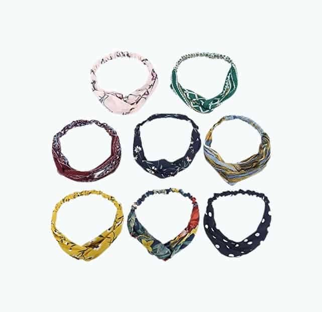 8 Pack Boho Headbands for Women