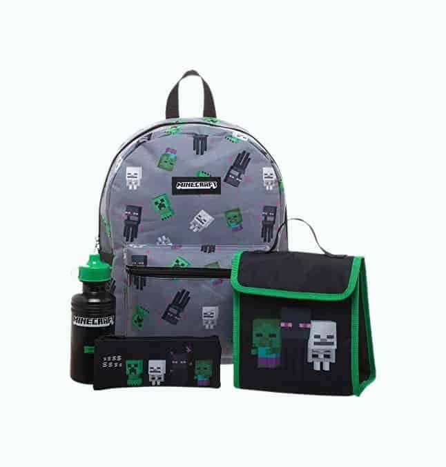 Minecraft 4 Piece Backpack Set