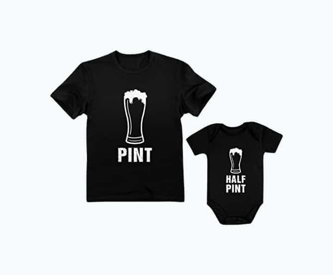 Pint & Half Pint Baby Bodysuit & Men