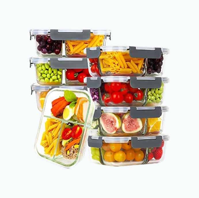 8 Pack Glass Meal Prep Containers