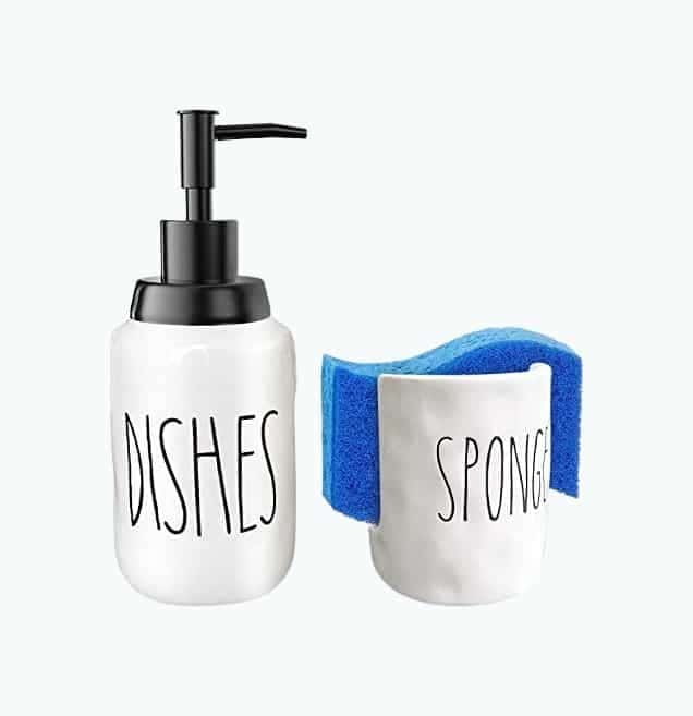 Soap Pump And Sponge Caddy Set