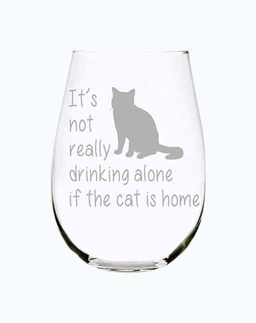 Cat Wine Glass