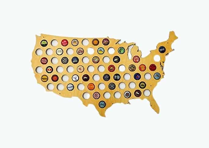 USA Beer Cap Map - Skyline Workshop