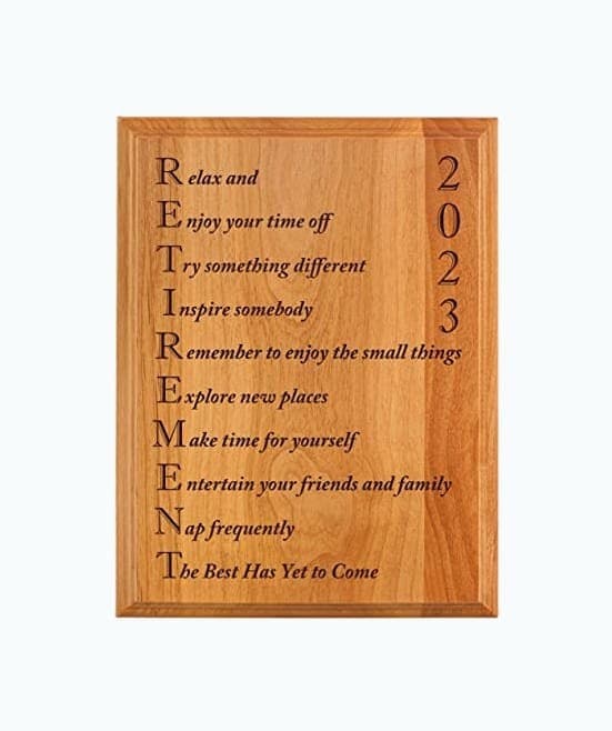 Retirement Poem Wood Plaque