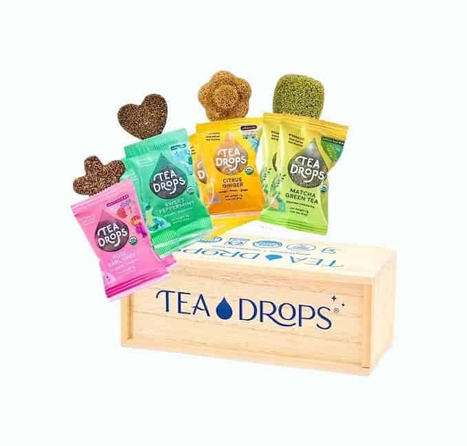 Tea Drops Party Pack of 8 Lightly Sweetened Loose Leaf Bagless Tea