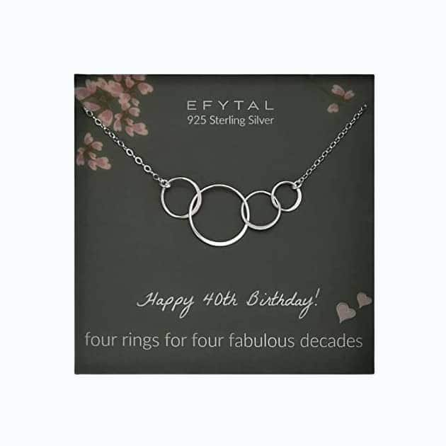 40th Birthday Circle Necklace