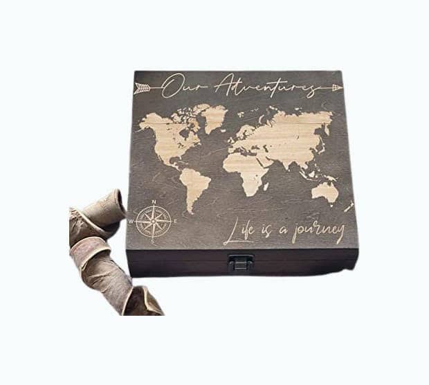 Our Adventures Wooden Keepsakes Box