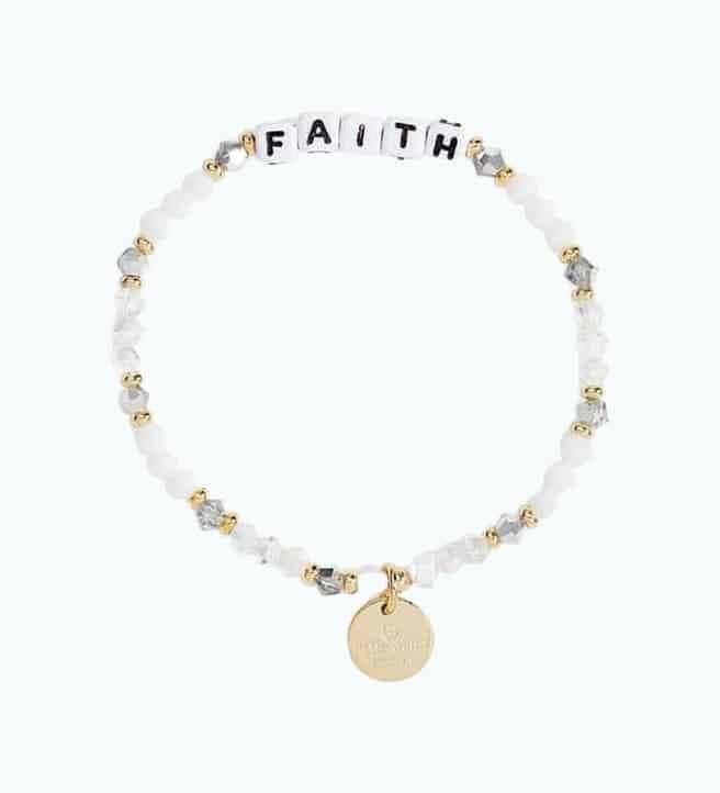 Faith Beaded Stretch Bracelet