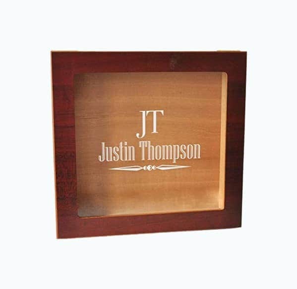 Engraved Glass Top Humidor