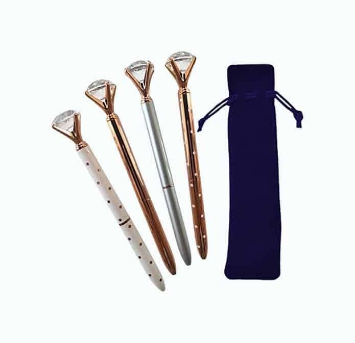 Rose Gold Diamond Pens Set