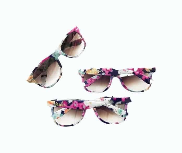 Bridesmaid Floral Sunglasses Set