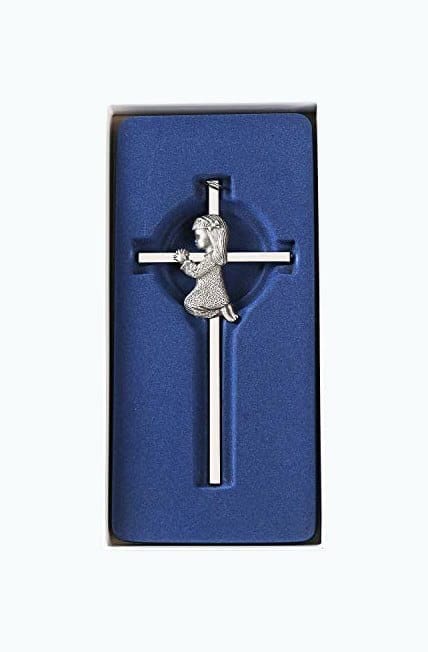 Silver Girl Wall Cross