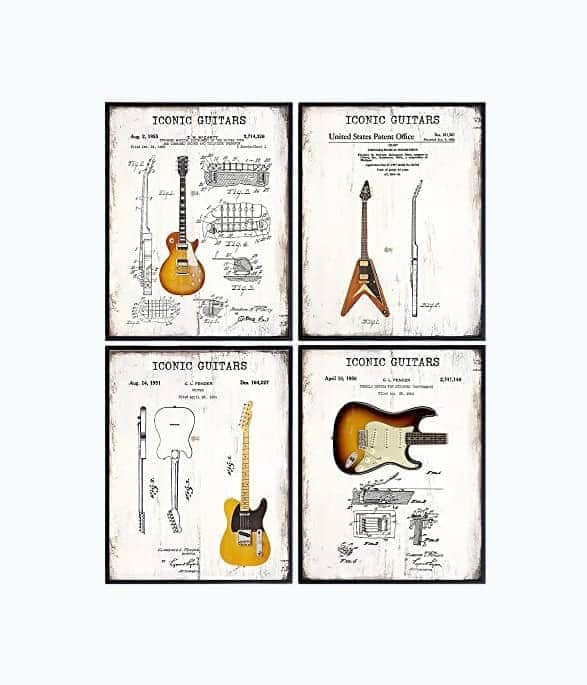 Guitar Patent Print Set