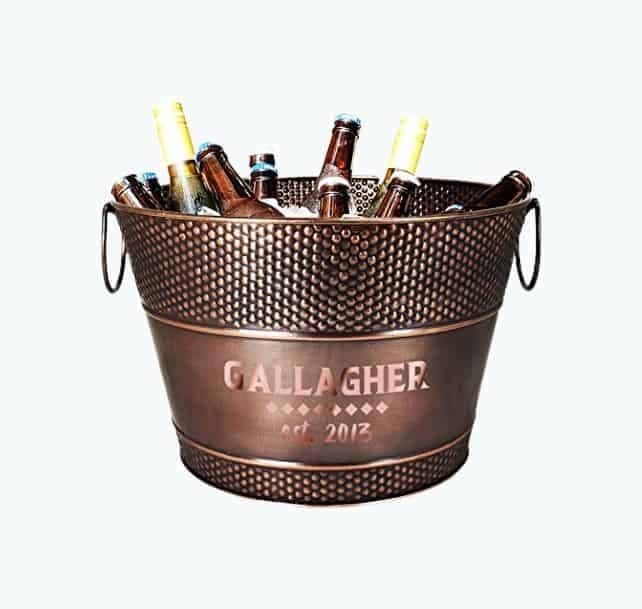 Personalized Copper Beverage Basket