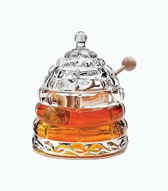 Beehive Crystal Honey Jar