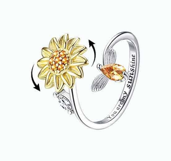 Flower Spinner Fidget Ring