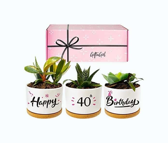 40th Birthday Keepsake Pots