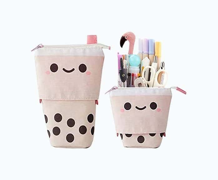 Cute Bubble Tea Pop Up Stationery Case