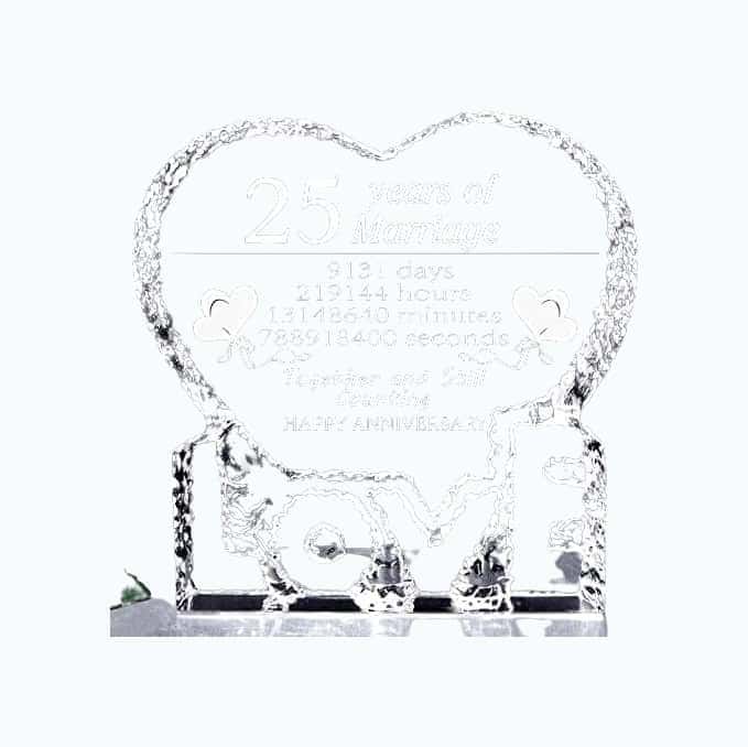 25th Anniversary Crystal Keepsake