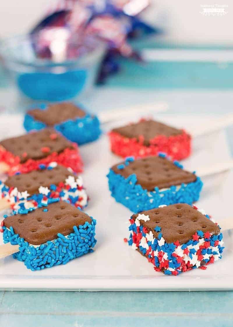 19 | RED, WHITE, AND BLUE ICE CREAM SANDWICHES