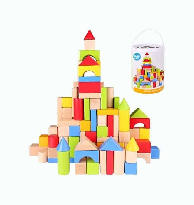 Wooden Building Blocks Set