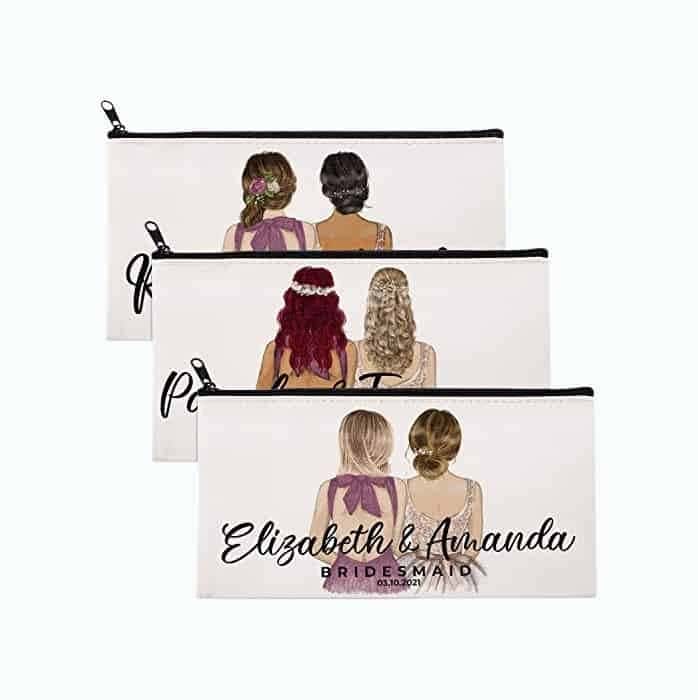 Personalized Bridesmaid Makeup Pouch