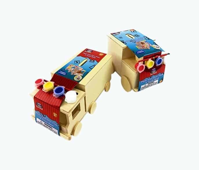 Design & Paint Your Own Wooden Train & Truck