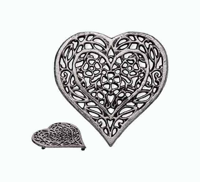 Cast Iron Heart Trivet