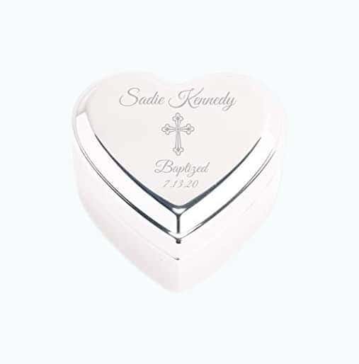 Silver-Plated Heart Keepsake Box